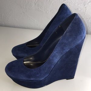 Blue Suede Wedge Size 8.5